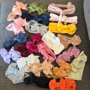 Colorful Kids Bow Headband Set